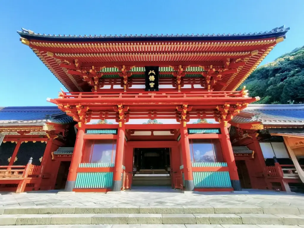 Upper sanctuary of Tsurugaoka Hachimangu Shrine in Kamakura