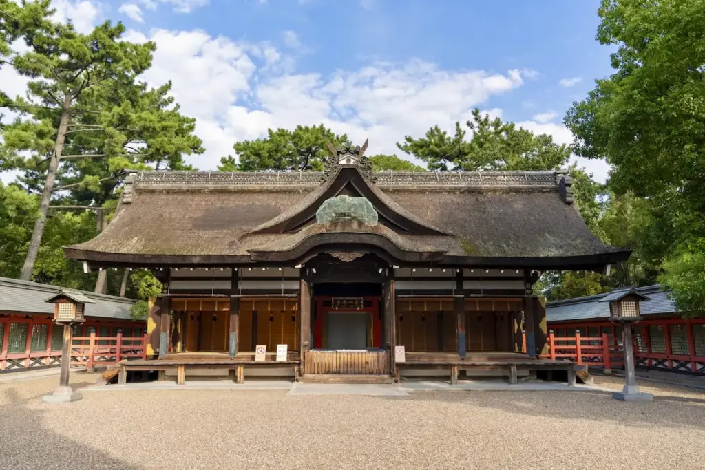 Main sanctuary of Sumiyoshi Taisha in Osaka